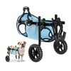 VEVOR Dog Wheelchair Black Lightweight Shock-Absorbing 2 Wheels Adjustable for Back Legs