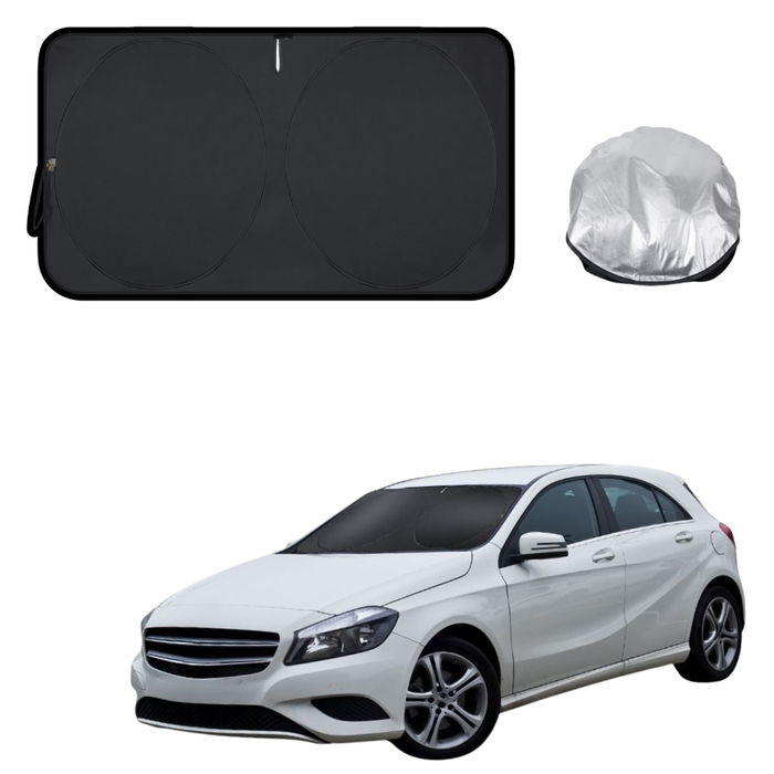 Front Windscreen Sun Shade for Mercedes-Benz A-Class 2012 - 2018 (W176) - Standard 150 x 85 cm - Black