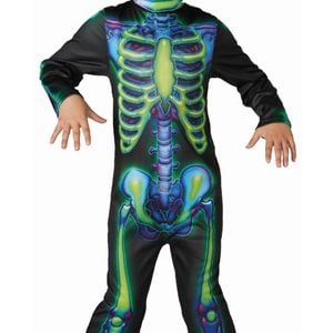 Neon Glow In The Dark Skeleton Boys Halloween Costume - Xlarge