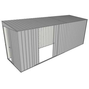 Build-a-Shed 1.5 x 5.2 x 2m Sliding Door Tunnel Shed With Double Sliding Side Doors - Zinc
