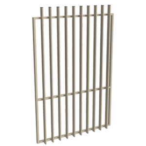 ProtectorAl 800-1200W x 1800H Paperbark Aluminium Radiator Pool Gate