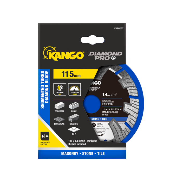 Kango 115mm Segmented Turbo Diamond Saw Blade