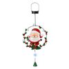 Click 72cm Santa Wreath Light Up Wind Chime
