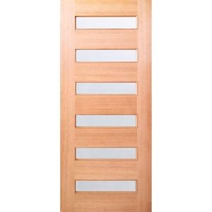 Woodcraft 2040 x 820 x 40mm Entrance Door St Clair Frosted Glass SD017