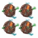 4PK Nature Island Gnaw & Chew Loco Ball Rabbit/Guinea Pig Pet Activity Toy Natural