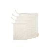 J Elliot Home Lemonade Karma Set of 4 Cotton Natural Muslin Storage Bag Set
