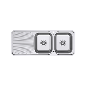 Estilo Double Right Hand Bowl Inset Sink With Drainer