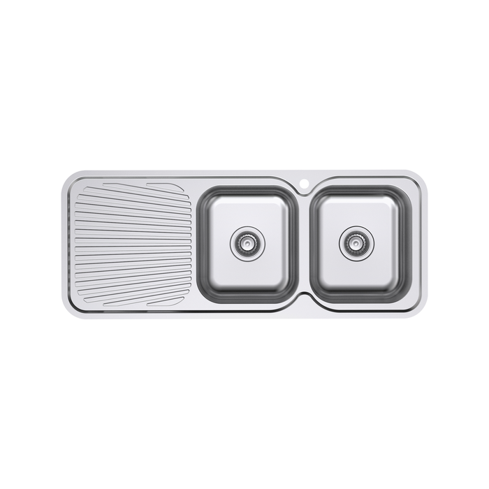 Estilo Double Right Hand Bowl Inset Sink With Drainer