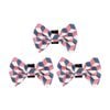 3PK Wicked Pets Bow Tie Geometric Hook and Loop Polyester Dog Collar Multi