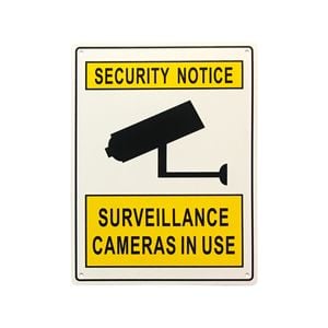 Brutus Security Notice Surveillance Cameras In Use 300 x 225mm Plastic Sign