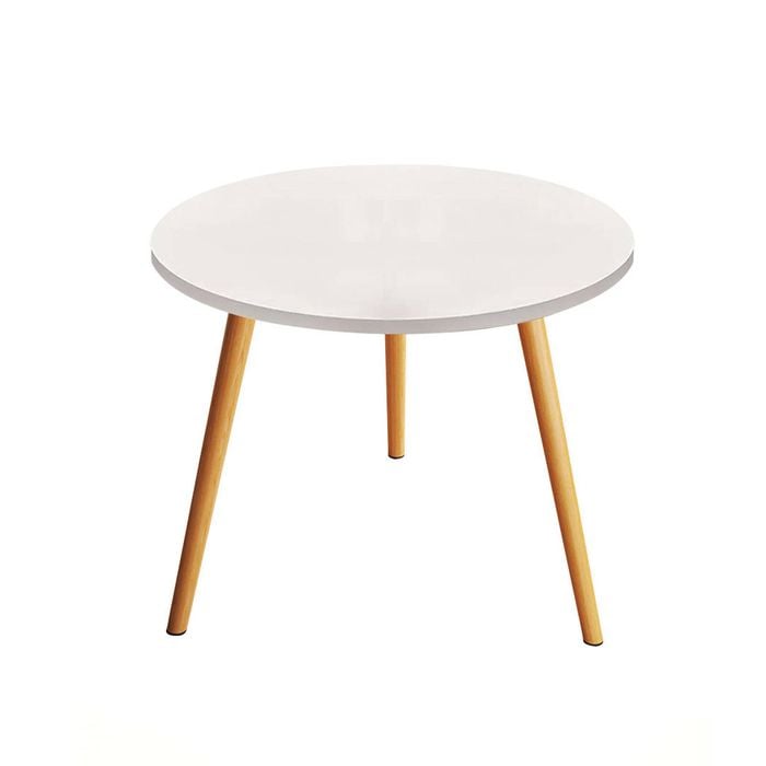 SOGA 60x60 White Side Table