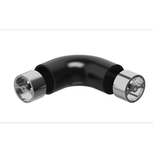 Porta 43mm Black Matte 90° Handrail Bend