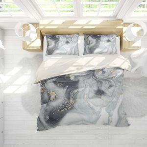 3D Grey Marble Texture Quilt Cover Set Bedding Set Pillowcases 111