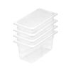 SOGA 1/3 GN Polycarbonate Food Pan 200mm Clear 4 Pack