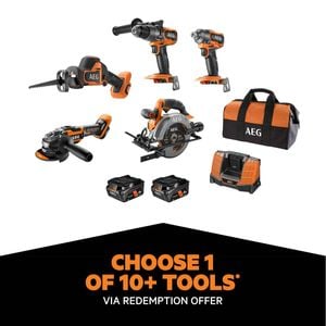AEG 18V FUSION/Brushless 5-Piece 4.0Ah Kit
