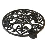 Eden 30.5cm Heavy Duty Round Cast Iron Pot Plant Trolley