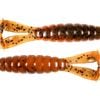 4 Pack of 3.75 Inch Zman Goat Soft Plastic Fishing Lures - Green Pumpkin/Orange