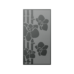 Walpix 2400 x 1200 x 3.0mm Perforated Aluminium Decorative Screen Flat Profile Tropical Full Perf - Charcoal