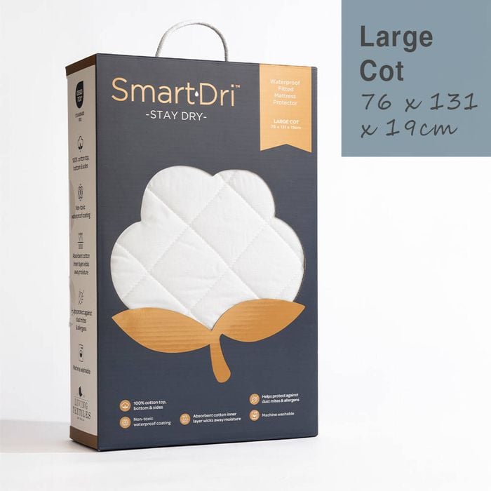 Living Textiles Smart-Dri Waterproof Mattress Protector - Large Cot