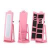 Costway Kid Mirror Jewellery Cabinet 3in1 Jewelry Organizer Armoire Pink