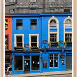 Galrie Vibrant Edinburgh Facades - Colorful Street Art Print Photography, Wood Frame, 50 x 70cm (20 x 28inch)