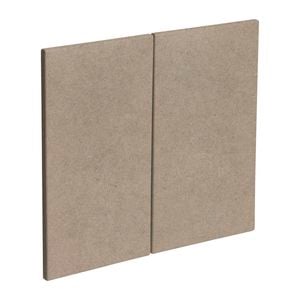 Kaboodle 600mm Raw Board Modern Medium Rangehood Doors - 2 Pack
