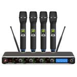 E-lektron UF-1095 Dynamic Digital 400 Channels UHF Wireless Tunable 4 Handheld Microphone System