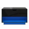 Ufurniture LED Lift Top Coffee Table  Center Table w/ Hidden Storage & Open shelves Black