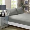 Fabric Fantastic 1000tc Ultra Soft Double Size Bed Grey Fitted Sheet & 2 Pillowcases Set