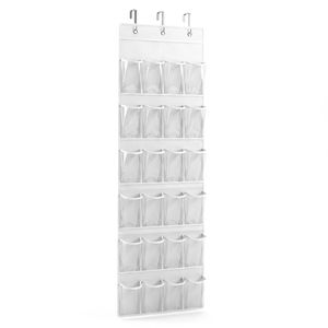 Artiss Over Door Shoe Storage 6-Tier Organiser 24 Pockets White
