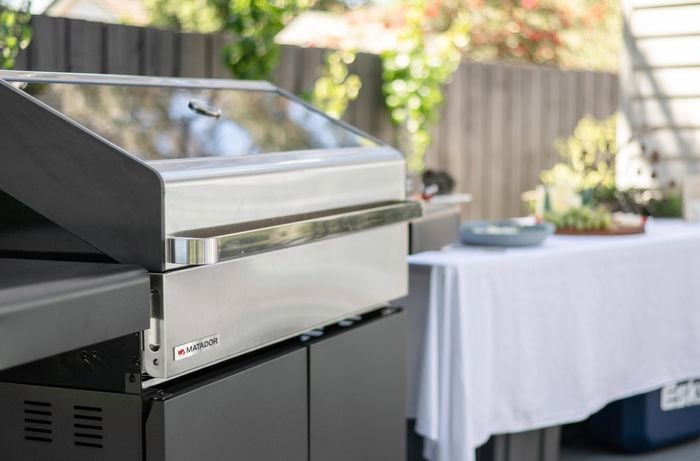 BBQ and a table.