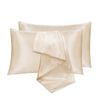 LINENOVA 2pcs Luxury Silk Satin Pillow Cases Pillowcase Cushion Covers - King,Beige