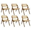 Levede 6pcs Chairs - Walnut