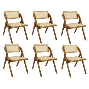 Levede 6pcs Chairs - Walnut
