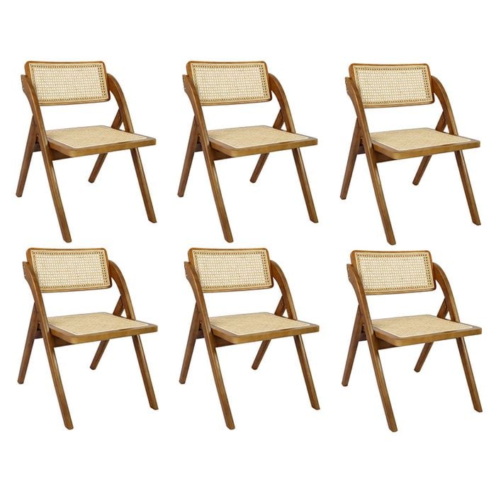 Levede 6pcs Chairs - Walnut