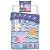 Peppa Pig Splish Splash Polycotton Quilt Cover Set - Single Bed Size