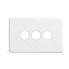 DETA White X6 Triple Gang Grid Plate
