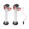 2x 740mm Corner Legs Drop Down W/handle Steel Base 1500lbs