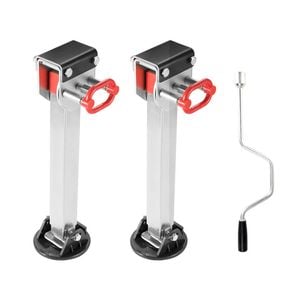 2x 740mm Corner Legs Drop Down W/handle Steel Base 1500lbs