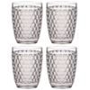 4PK Ladelle Tate Geometric 350ml Acrylic Tumbler Drinking Water/Juice Cup Set - Clear