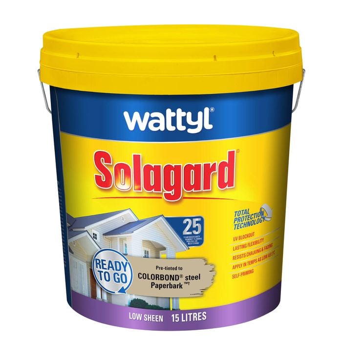 Wattyl 15L Paperbark Low Sheen Solagard Pre-tinted Exterior Paint