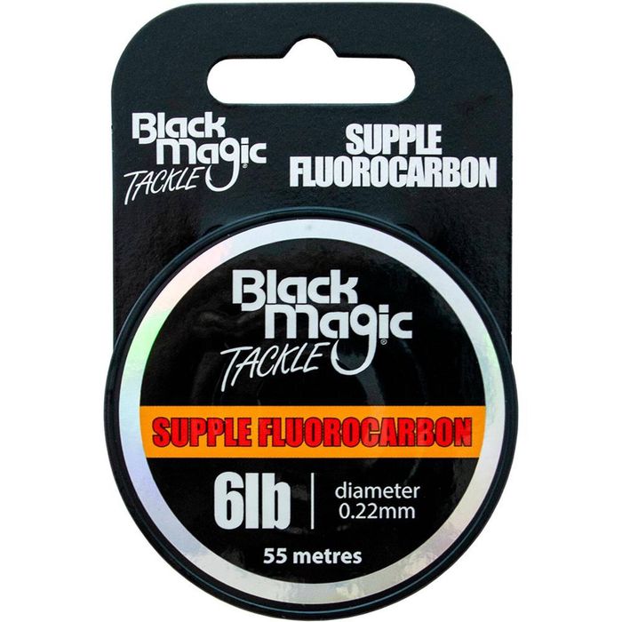 Black magic supple fluorocarbon fishing tippet leader 6lb
