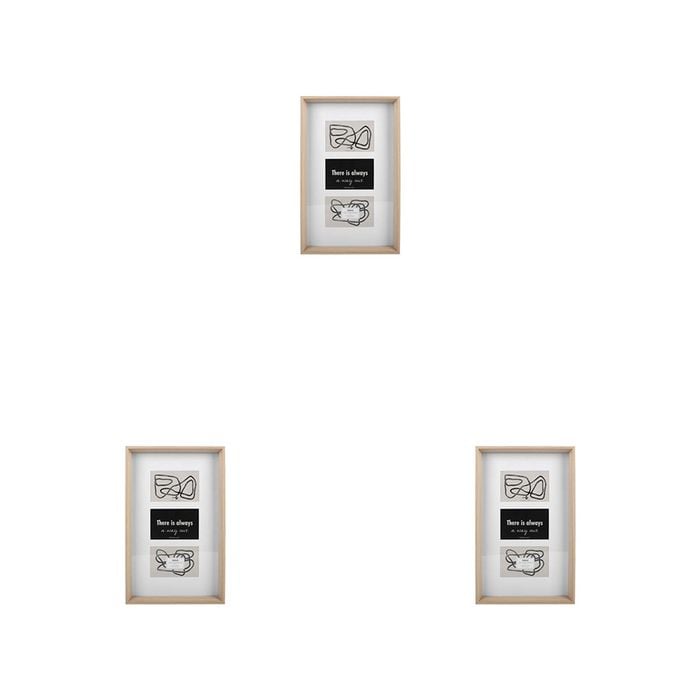 3PK Unigift Soho 3-Open Collage Picture Frame 10x15cm Natural