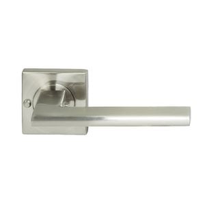 Miles Nelson Satin Nickel  Forli Square Rosette Privacy Set