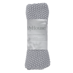 Knitted Wash Cloth Mink 30x25cm Myhouse