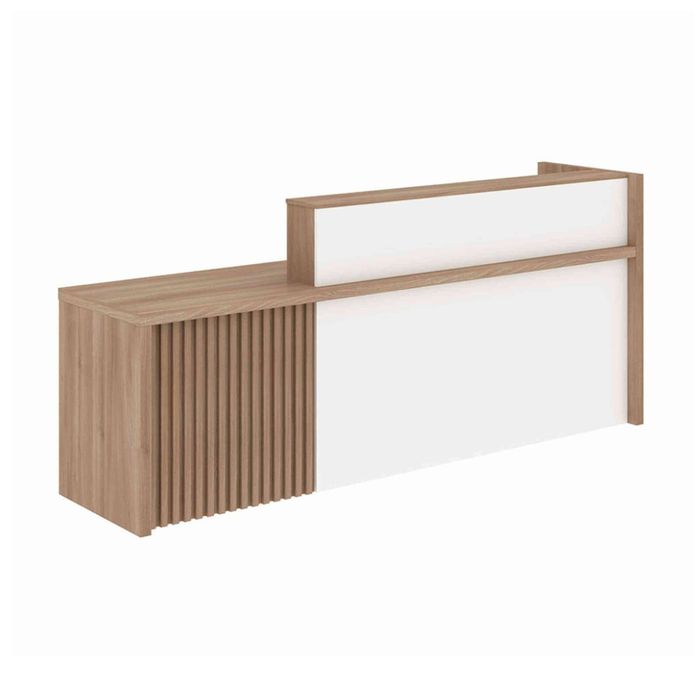 Modern Furniture KNOX 240cm Reception Desk Left Panel - Oak