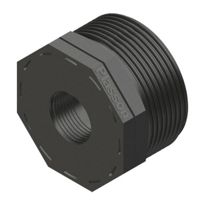 Plasson 4" x 3" Threaded Polypropylene Reducing Bush