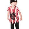 Jolly Pirate Toddler Boys Red And White Striped Costume - Medium