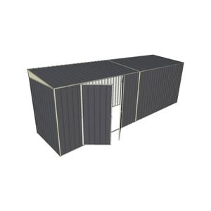 Build-a-Shed 1.5 x 6 x 2m Skillion Double Hinged Side Doors Shed - Grey