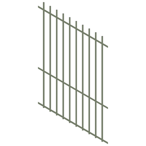ProtectorAl 0350-1200W x 1800H Pale Eucalypt Radiator Pool Fence Panel Raked 16-30º
